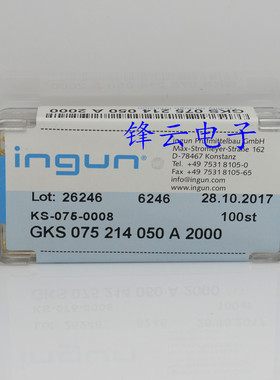 INGUN英钢针GKS075 214 050A2000/A2800（小四爪头）1.0mm测试针