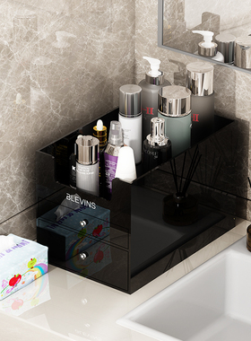 洗漱台化妆品收纳盒卫生间浴室护肤品置物架轻奢家用大容量整理盒