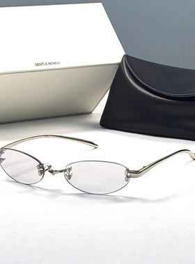 2026无框眼镜架GM男女通用款FURI防蓝光银色时尚超轻眼镜框