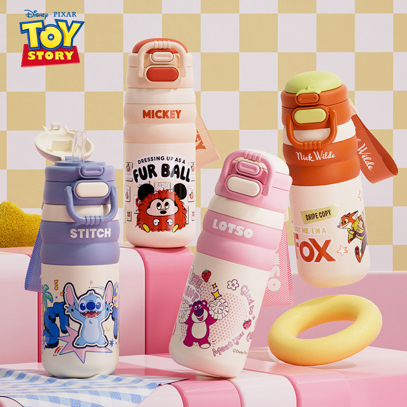 迪士尼新款儿童保温杯吸管可爱男女小学生316不锈钢户外弹盖直饮,婴童用品,婴童保温杯,淘宝优惠券,粉丝福利购,淘宝优惠卷