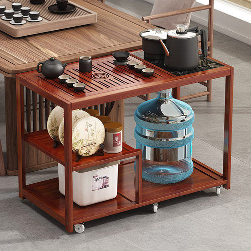 移动茶桌家用茶台烧水壶一体茶水柜沙发边几茶几阳台茶车茶具套装
