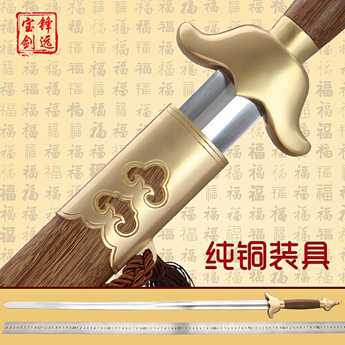 正品龙泉男士女式晨练太极剑半硬