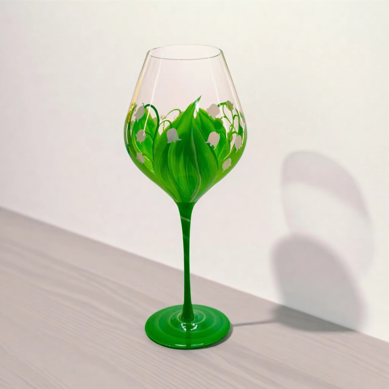 中古铃兰高脚杯葡萄酒杯