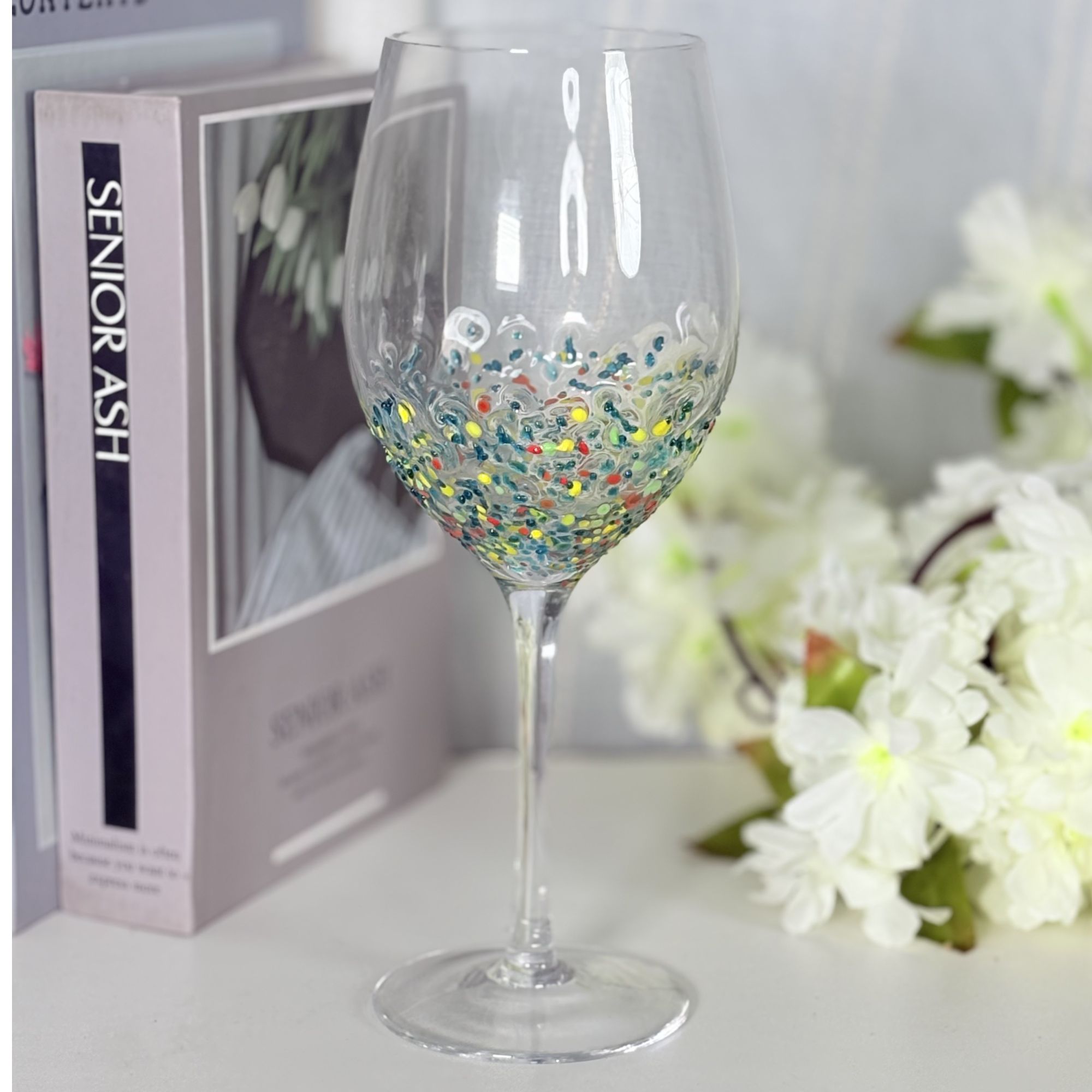 创意彩点水晶玻璃杯红酒杯