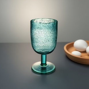 气泡红酒杯彩色创意玻璃高脚烈酒香槟杯中古咖啡杯欧式 可尔