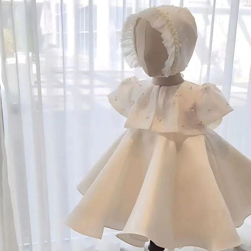 馨妍童公主裙女童斜纹缎甜美