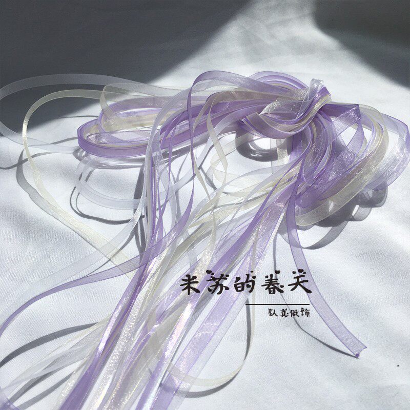 雪纱蝴蝶结飘带温柔少女发夹