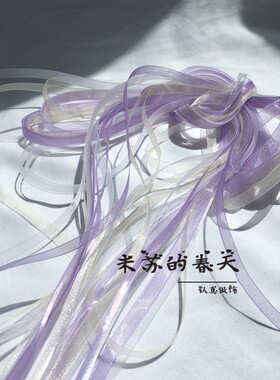 雪纱蝴蝶结飘带温柔少女发夹