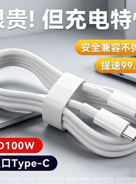 双type-c数据线适用小米华为tpyec双头公对公macbookPD双口快充线