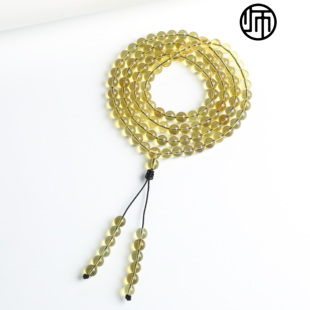 天然天空蓝琥珀超天空蓝多米蓝变色墨西哥蓝珀108佛珠6mm