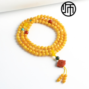 收藏级天然无优化原矿丹麦蜜蜡独家原创设计款多圈手链项链