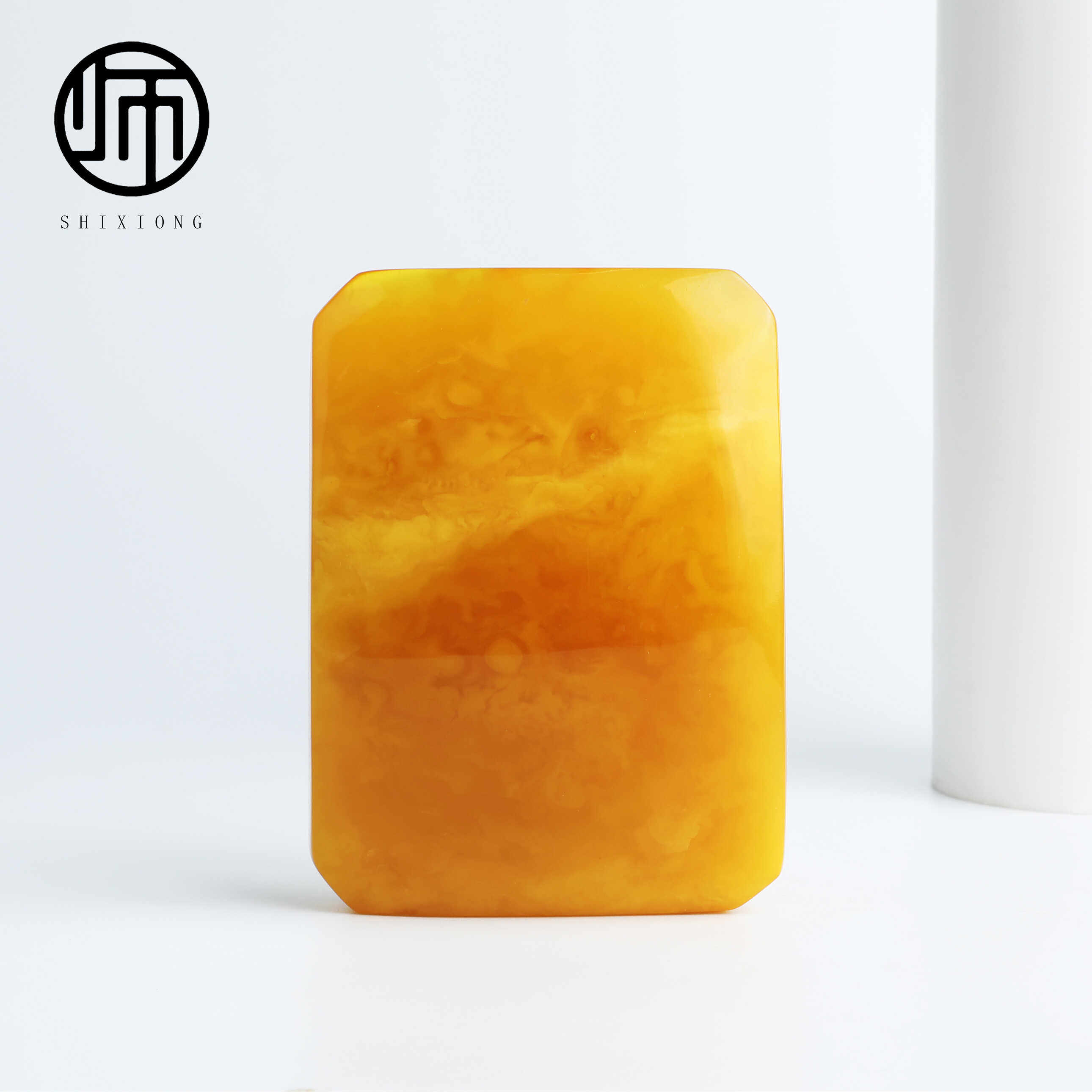 孤品&middot;回流老货天然无优化琥珀蜜蜡俄料牌子随型大牌子81.3