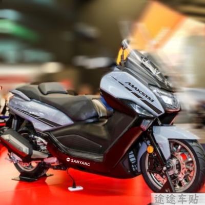 三阳Maxsym400贴纸踏板拉花车贴