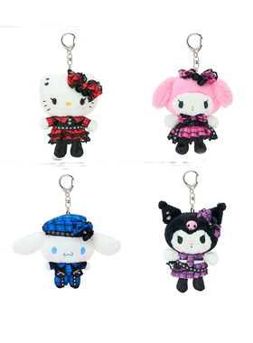 2025年12月份Hello Kitty/Sanrio 摇滚风系列毛公锁匙扣--4款