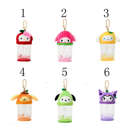 2026年1月份Hello Kitty/Sanrio 水果系列透明吊饰收纳包--6款