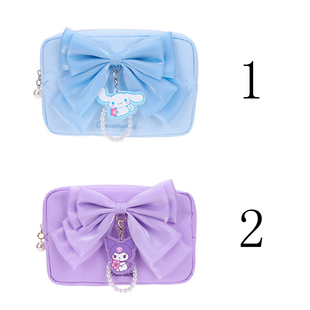 2025年11月份Cinnamoroll/Kuromi 港版系列蝴蝶結化妆包--2款