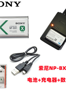 索尼ZV1 HX350 HX300 HX400 H400照相机NP-BX1电池+充电器+数据线