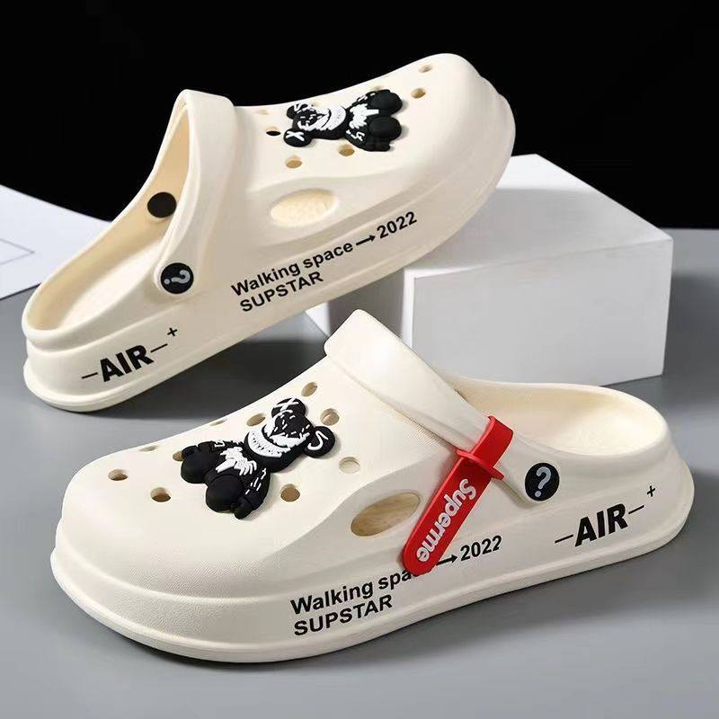 新款洞洞鞋男款夏外穿百搭潮流软底防滑耐磨潮流沙滩护士情侣包头,流行男鞋,洞洞鞋,淘宝优惠券,粉丝福利购,淘宝优惠卷