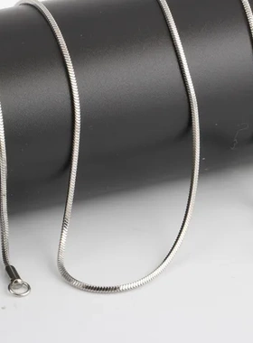 方蛇链项链45CM50CM个性1.5MM钛钢不锈钢锁骨链