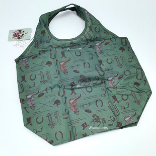 日本正品马术元素防泼水轻便可折叠单肩包休闲旅行随身背包购物包