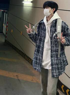 美式复古小香风格子棒球服春秋