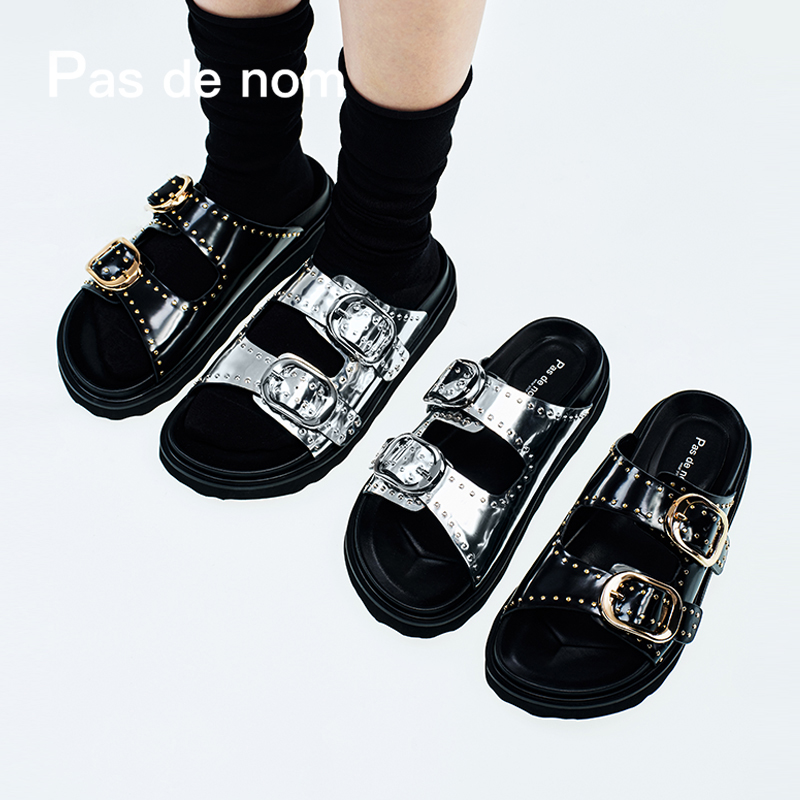 勃肯Pasdenom沙滩朋克厚底凉拖