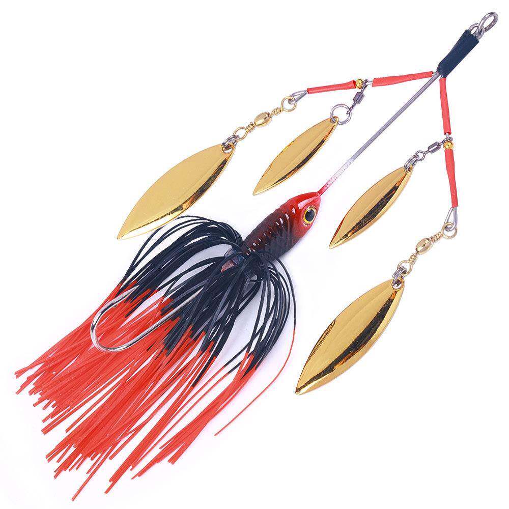 路亚饵套装胡须佬23g复合旋转亮片饵拖拉机胡子佬仿生假饵鱼饵