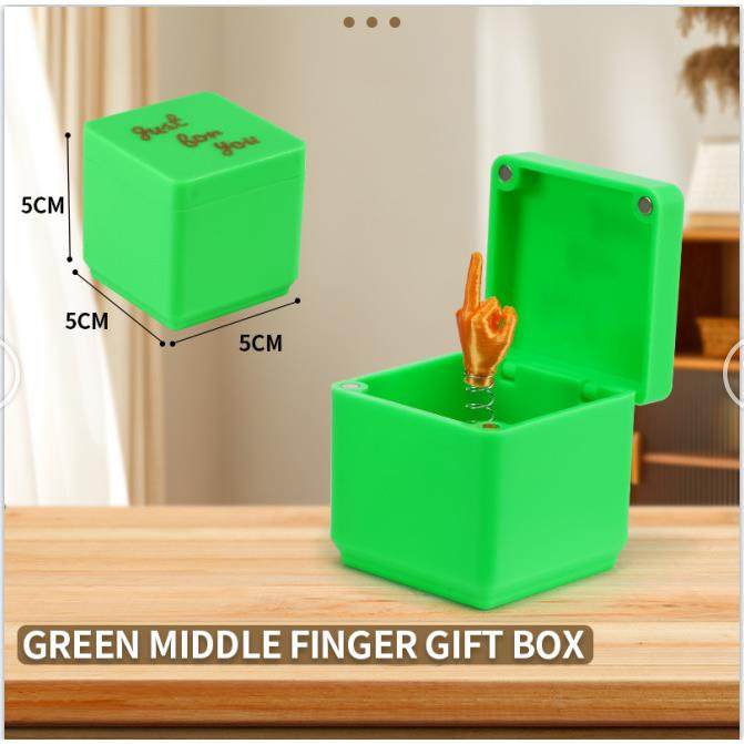 跨境惊喜中指礼盒Middle Finger Gift Box恶搞整蛊礼物3D打印玩具
