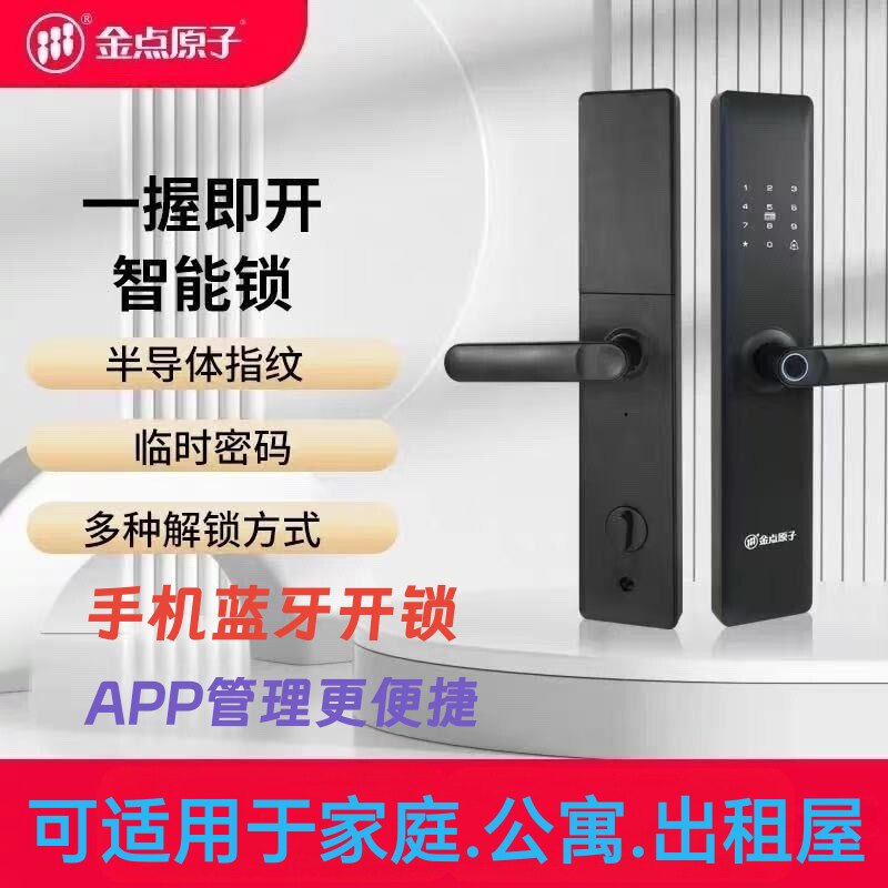 金点原子锁L2指纹密码蓝牙APP密码锁智能锁家用公寓防盗门指纹锁图片
