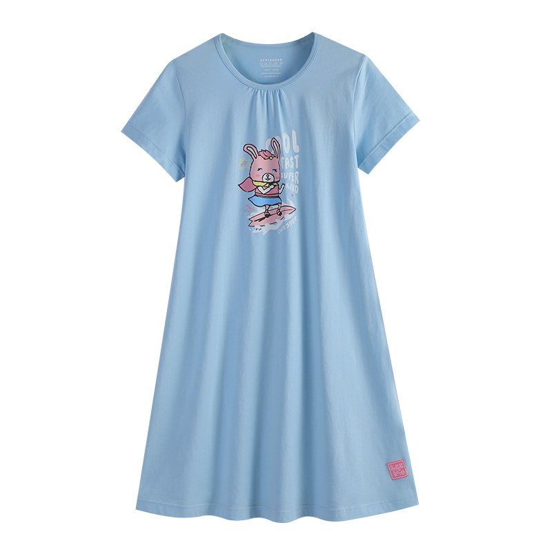 德国舒雅家居服女童 25春夏新款24431D全棉透气亲肤圆领短袖睡裙,童装/婴儿装/亲子装,家居裙/睡裙,淘宝优惠券,粉丝福利购,淘宝优惠卷