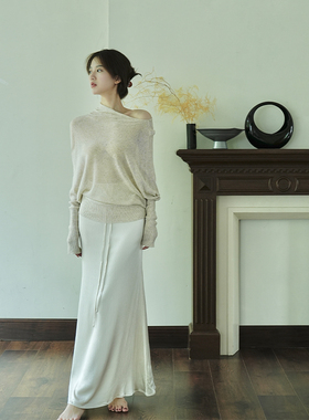 SerioLudere蛋仔很懒 强推！光泽感缎面醋酸绑带松紧腰包臀半身裙