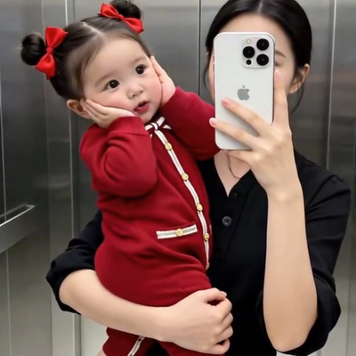 婴儿衣服秋冬针织毛线哈衣毛衣学院宝宝公主连体衣周岁百日宴爬服