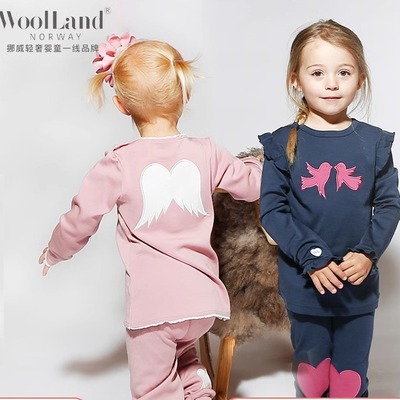 100%天然美利奴羊毛宝宝保暖内衣