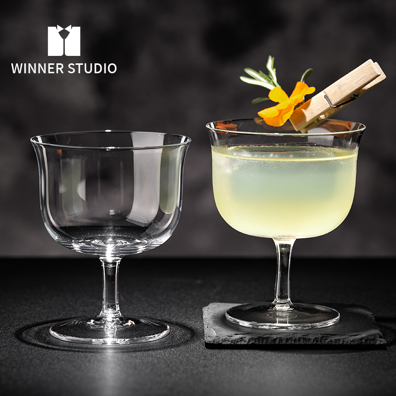 日式阔口金汤力杯创意鸡尾酒杯