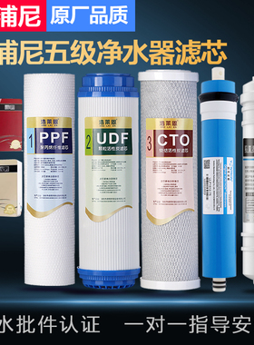 英浦尼净水器滤芯同款RO75-12/01/02/15通用10寸PP五级全套滤芯