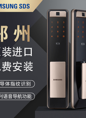 三星指纹锁家用防盗门锁智能密码锁电子门锁DP609三星全自动人脸