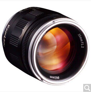 KamLan 全画幅手动镜头 55MM F1.2 大光圈单反镜头佳能口定焦手动