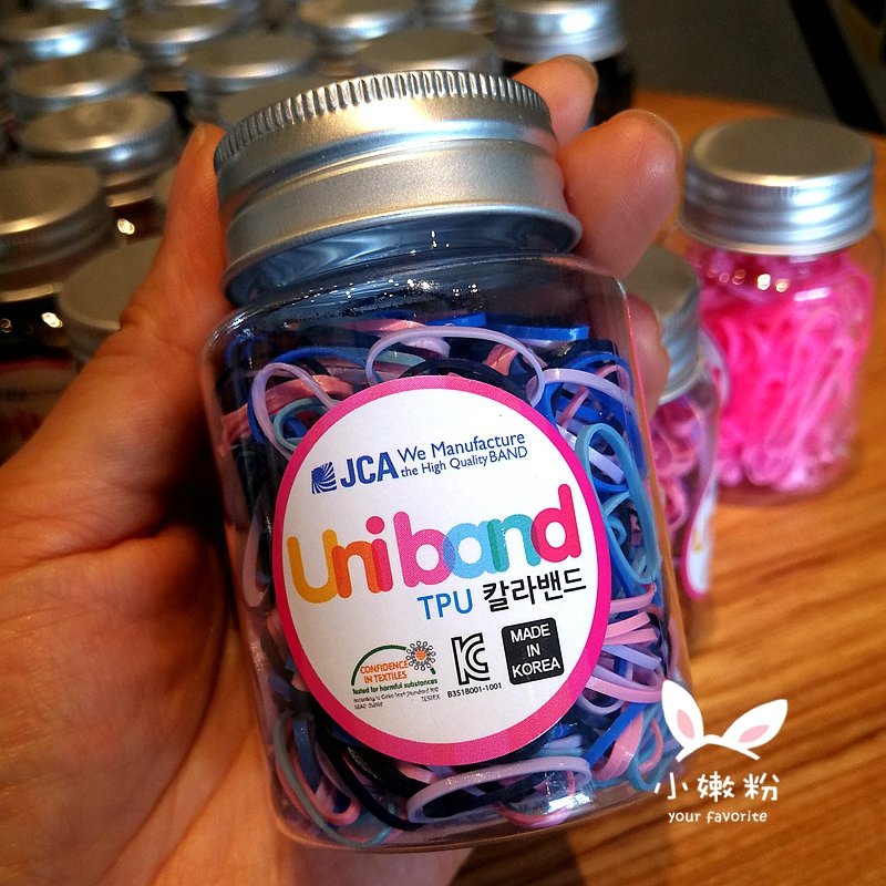 韩国UNIBAND橡皮筋发饰品女童扎头发发圈宝宝不伤发基础发绳罐装,童装/婴儿装/亲子装,发饰,淘宝优惠券,粉丝福利购,淘宝优惠卷