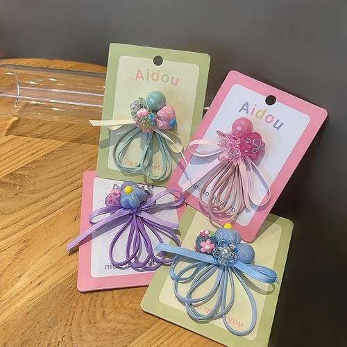 4个装可爱儿童糖果彩绘绕绕发绳