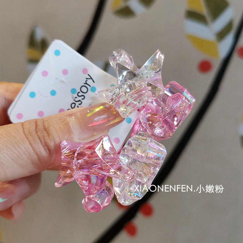 韩国水晶皇冠闪亮女发绳发圈发饰