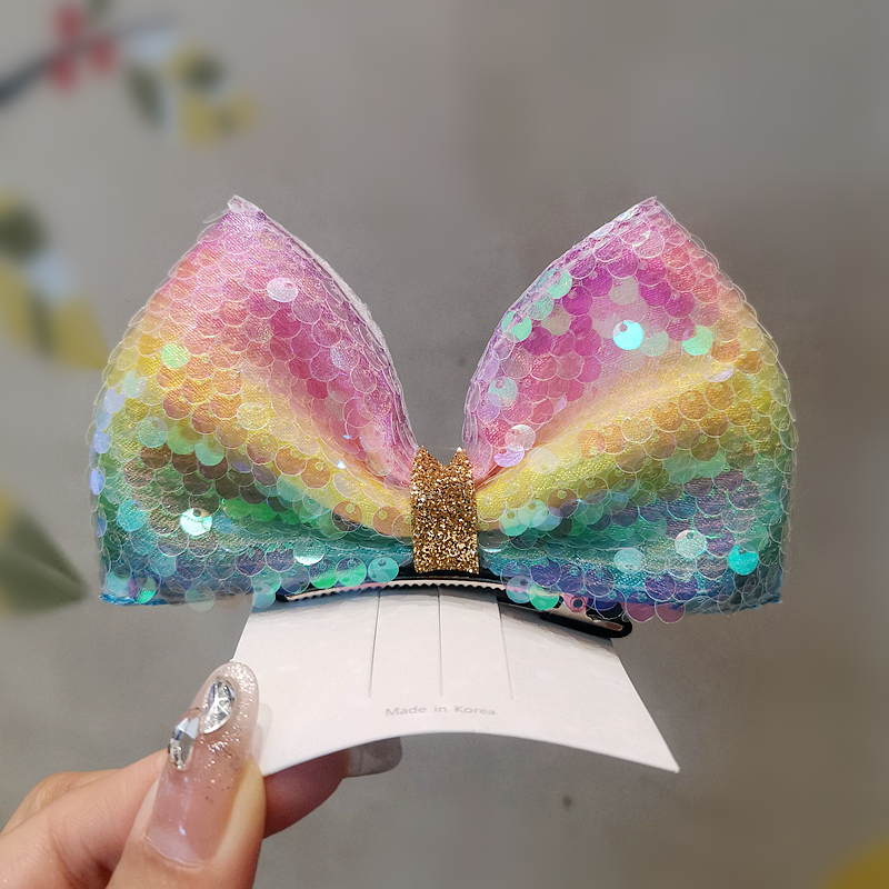 公主人鱼姬立体蝴蝶结女儿童发夹