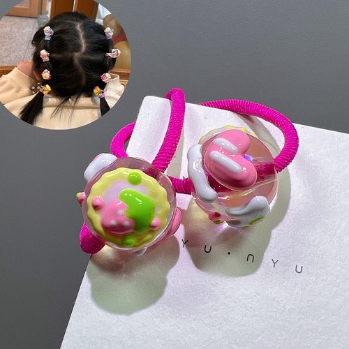 可爱重油重彩卡通双面女儿童发绳