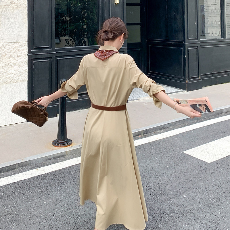 长款衬衫连衣裙9103P155K228,女装连衣裙,2D109