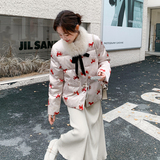 超好看刺绣毛领羽绒服女2025年冬季新款小个子洋气保暖白鸭绒外套，女装羽绒服，2D109