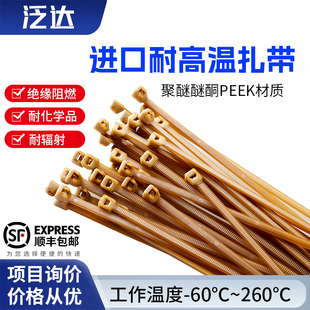 美国泛达耐高温扎带PLT2S-M71聚醚醚酮扎线带耐辐射化学耐温260度