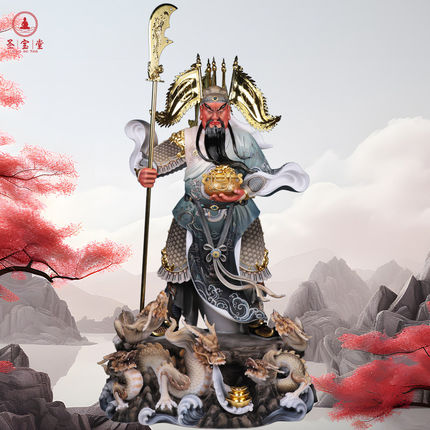 关公神像汉白玉武财神关帝圣君像体九龙关公关二爷像关羽招财镇宅
