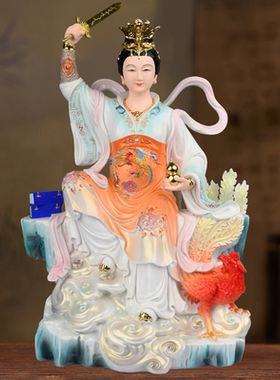 九天玄女神像体汉白玉空