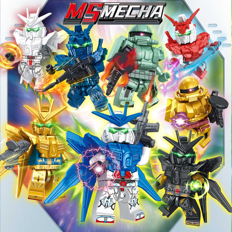 强袭高达机甲机动战士积木模型武器人仔手办拼装玩具益智男孩礼物