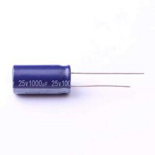 ERR1EM102G20OT 直插铝电解电容 1000uF ±20% 25V 插件,D10xL20m