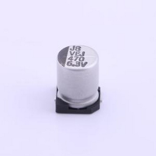 VEJ471M0JTR-0810 贴片型铝电解电容 470uF ±20% 6.3V SMD,D8xL1